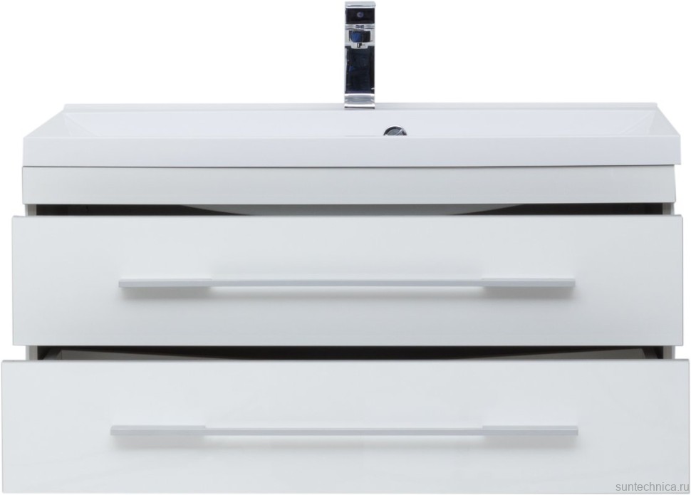 Тумба с раковиной Aquanet Верона 90 подвесная белая