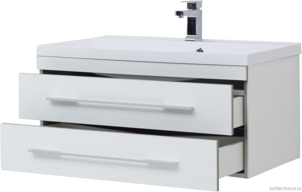 Тумба с раковиной Aquanet Верона 90 подвесная белая