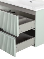 Тумба под раковину без столешницы Cezares Duet-n 80 подвесная, 2 ящика, жемчужная зеленая