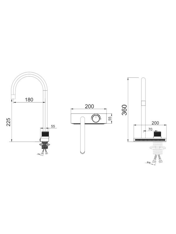 Смеситель для кухни РМС SUS130PVD-017F графит