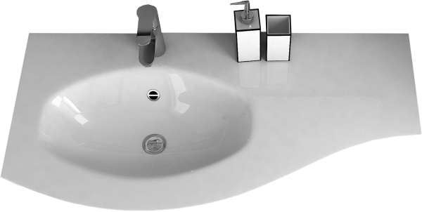 Мебельная раковина Cezares 50153 104х52 L bianco