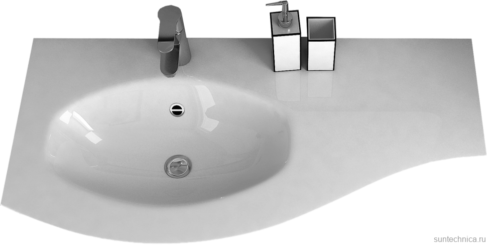 Мебельная раковина Cezares 50153 104х52 L bianco