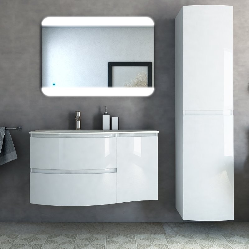 Мебельная раковина Cezares 50153 104х52 L bianco