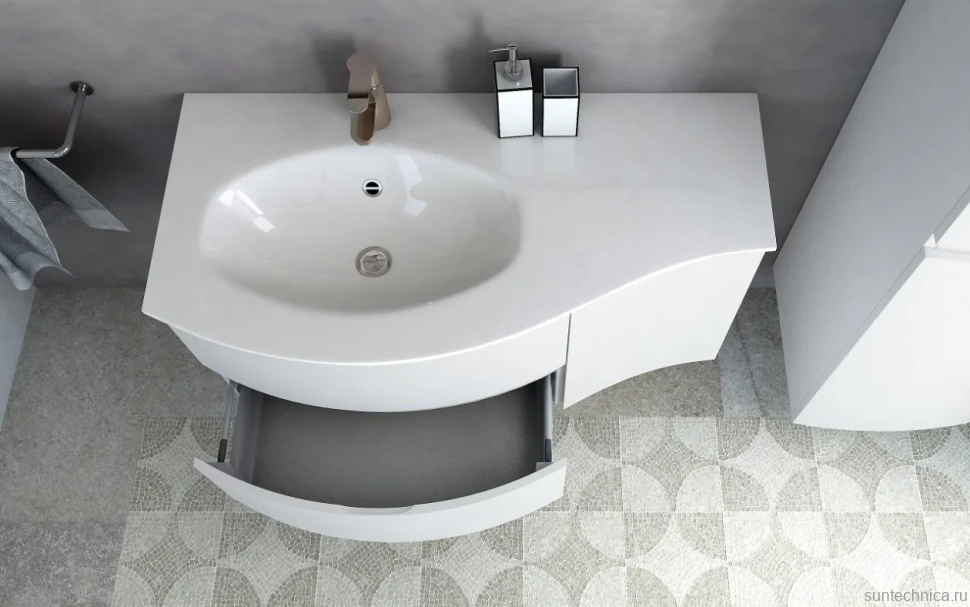 Мебельная раковина Cezares 50153 104х52 L bianco