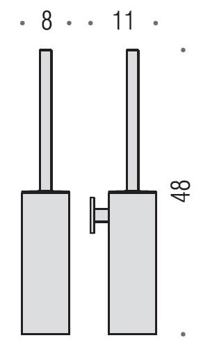 Набор Держатель Colombo Design Look B1691.000 + Ершик B1627.CR ABS