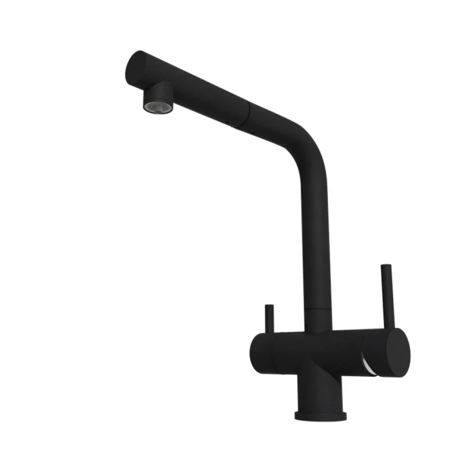 Смеситель для кухни Emar Quartz ЕСВ 7017 оникс