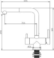 Смеситель для кухни Emar Quartz ЕСВ 7017 оникс