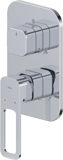 Встраиваемый смеситель для душа и ванны IDDIS Slide SLISB00i68 С ВНУТРЕННЕЙ ЧАСТЬЮ, хром
