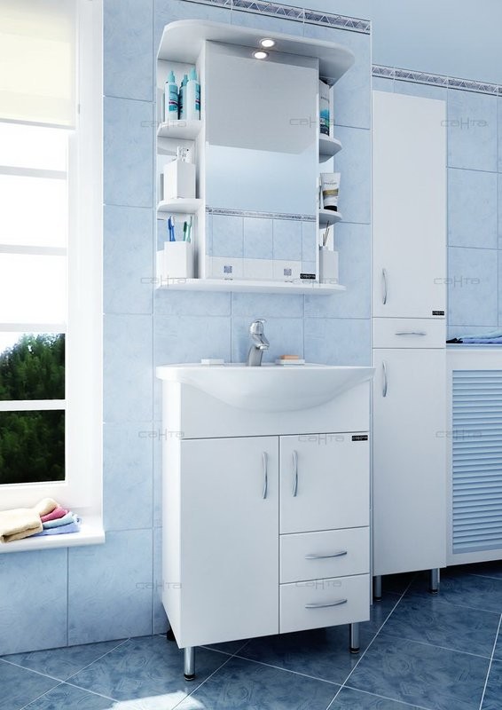 Тумба с раковиной СаНта Грация 60 2 двери, 2 ящика