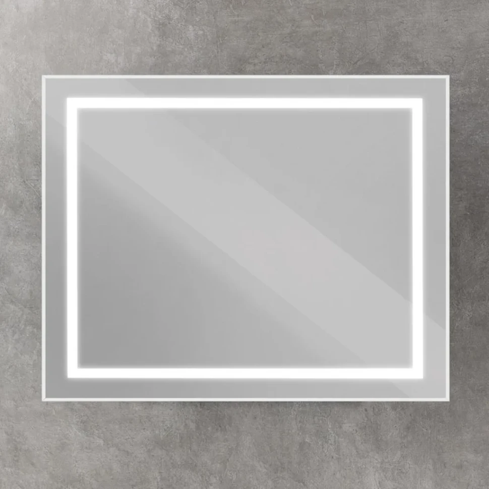 Зеркало BelBagno Kraft 100x80 с подсветкой, сатин