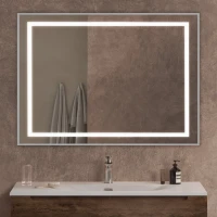 Зеркало BelBagno Kraft 100x80 с подсветкой, сатин