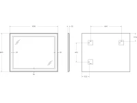 Зеркало BelBagno Kraft 100x80 с подсветкой, сатин