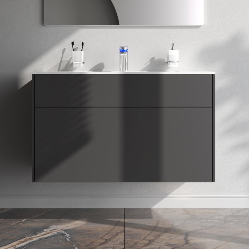 Тумба под раковину без столешницы AM.PM Inspire V2.0 100 графит матовый
