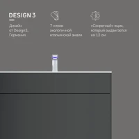 Тумба под раковину без столешницы AM.PM Inspire V2.0 100 графит матовый Тумба под раковину без столешницы AM.PM Inspire V2.0 100 графит матовый