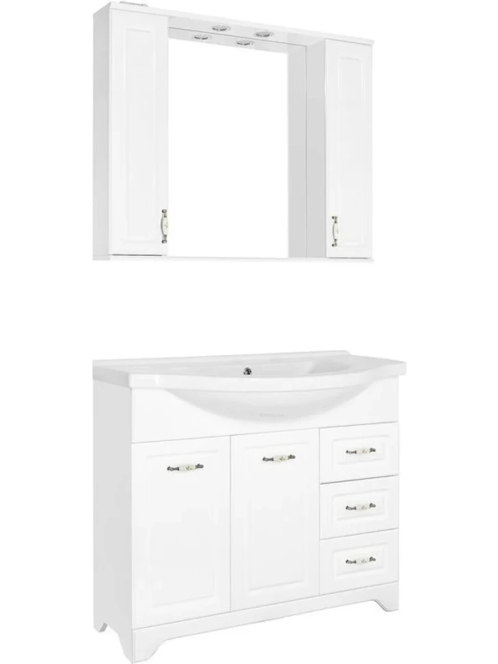 Тумба с раковиной Style Line Олеандр-2 100 Люкс, белая
