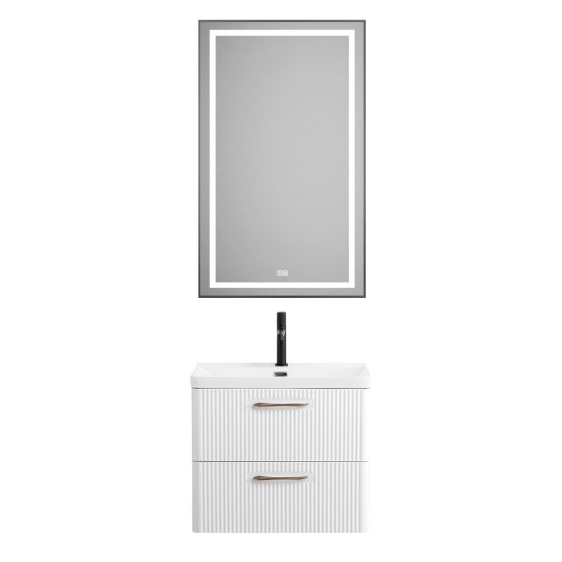 Тумба под раковину без столешницы BelBagno Due 60 белый металлик