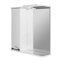 Шкаф с зеркалом в ванную MIXLINE 65х19х72,5 Белый ПВХ