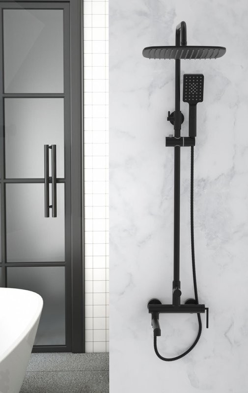 Душевая стойка BelBagno Acqua ACQUA-VSCM-NERO черный матовый