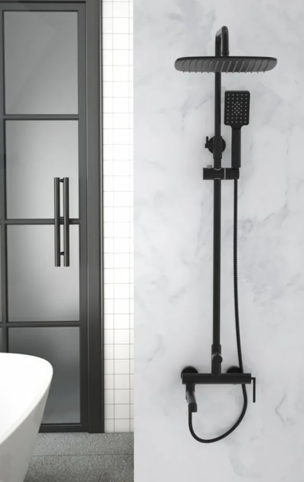 Душевая стойка BelBagno Acqua ACQUA-VSCM-NERO черный матовый