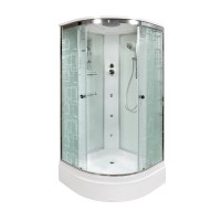 Душевая кабина DTO D EM2780GM профиль хром, стекло матовое с узором