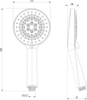 Душевая лейка Lemark LM8127C хром