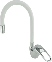 Смеситель для кухни D-lin D150628-3C с гибким изливом, белый