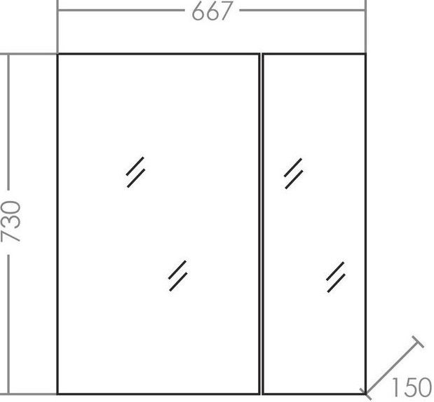 Мебель для ванной комнаты СаНта Лондон 70 подвесная