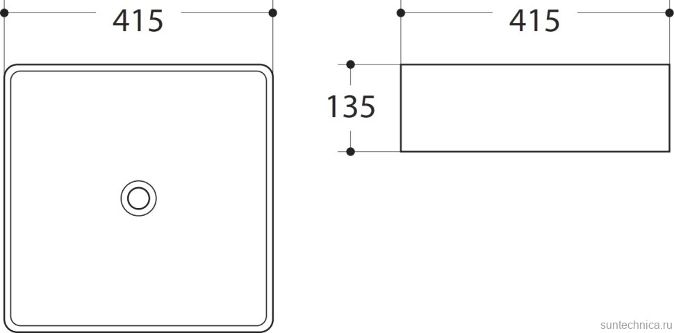 Накладная раковина Art&Max AM-7050-D белая