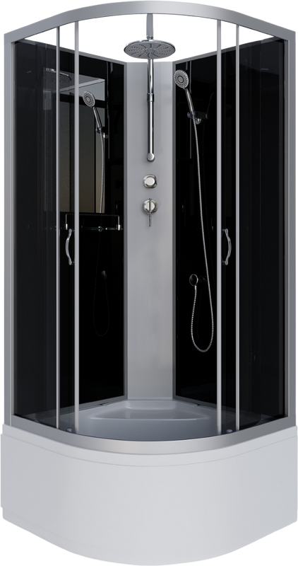 Душевая кабина Niagara Classic NG-2509-14BKT 100х100 см, без крыши, с тропическим  душем