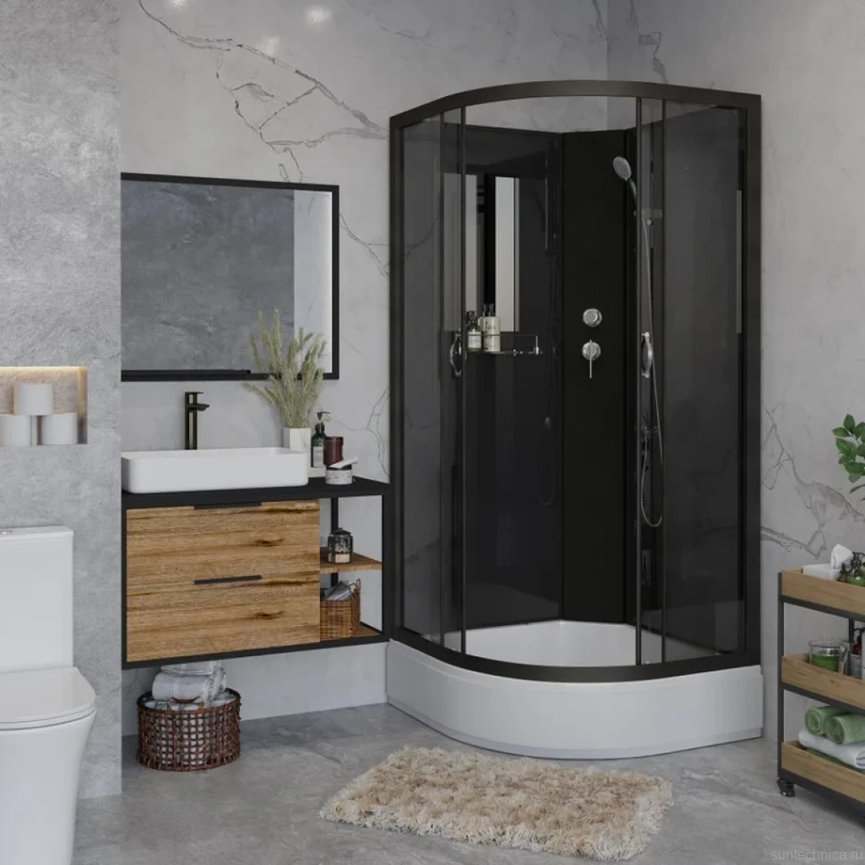 Душевая кабина Niagara Classic NG-6501-14BK 90x90 см, без крыши