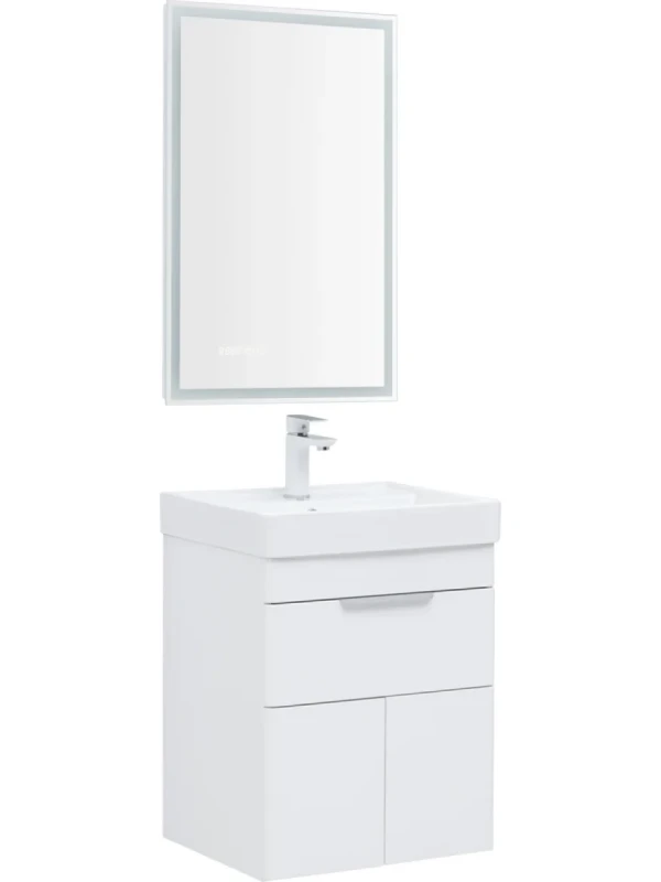 Мебель для ванной комнаты Aquanet Ирис new 50 подвесная, 1 ящик, 2 дверцы