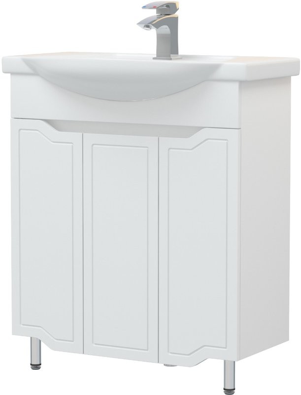 Тумба с раковиной Corozo Мирра 75 белая