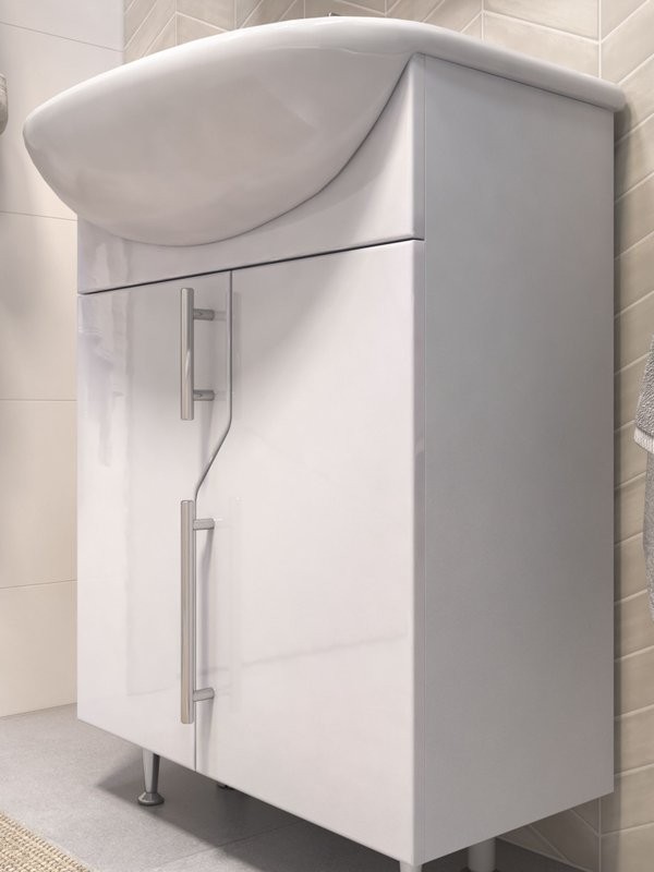Тумба с раковиной Vigo 60 напольная, белая