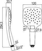 Душевой комплект Смеситель Ravak Chrome CR 022.00/150 + Гарнитур 907.00