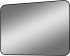 Зеркало DIWO Кострома 100 черное, с подсветкой светодиодной, инфракрасный выключатель, прямоугольное