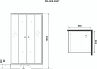 Душевой уголок Niagara Eco NG-009-14QT тонированное, с поддоном