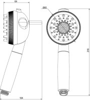Душевая лейка Lemark LM8152PS для животных, бежевая