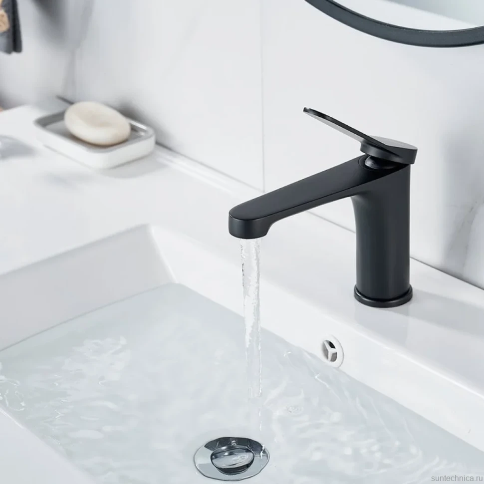 Смеситель для раковины Shevanik S6201H черный