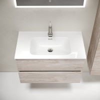 Тумба с раковиной Sancos Urban 80 см дуб галифакс натуральный