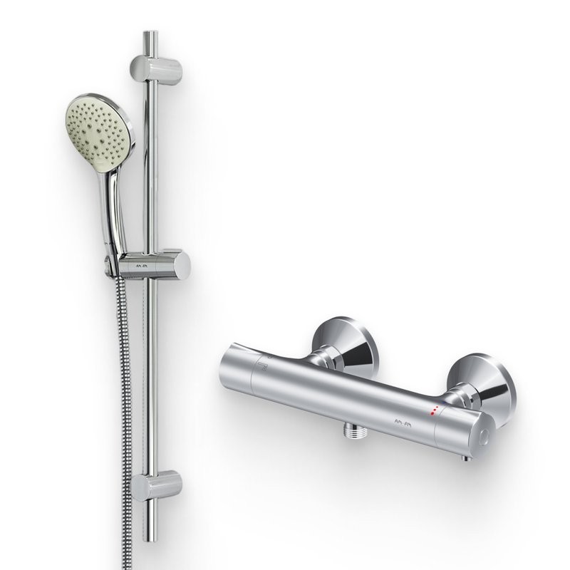 Душевой комплект Термостат AM.PM Like F8040000 + Гарнитур Gem F0190100