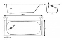 Стальная ванна BLB Europa B60ESLS 160x70 см, пристенная, на ножках APMROBZF