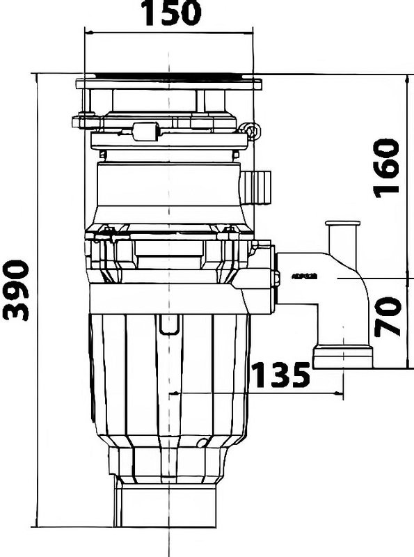Комплект Мойка GranFest Unique U-500 кашемир + Измельчитель Bone Crusher BC 910-SL-Slim Line