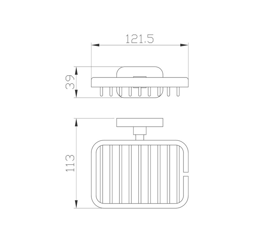 Мыльница Wonzon & Woghand Graffity WW-9324-BN настенная, цвет никель