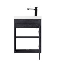 Тумба с раковиной Art&Max Family-M 40 подвесная, hard coal, с дверцей