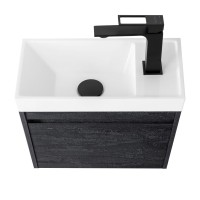 Тумба с раковиной Art&Max Family-M 40 подвесная, hard coal, с дверцей
