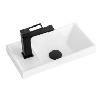 Тумба с раковиной Art&Max Family-M 40 подвесная, hard coal, с дверцей