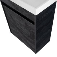 Тумба с раковиной Art&Max Family-M 40 подвесная, hard coal, с дверцей