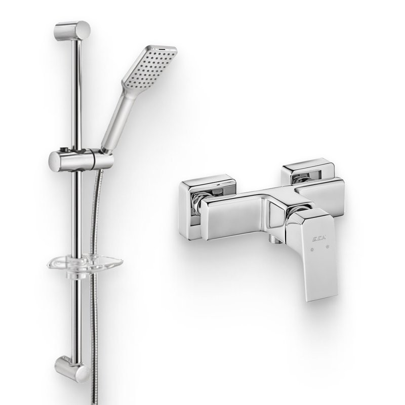Душевой комплект Смеситель для душа E.C.A. Tiera 102154024EX + Гарнитур 102146029EX
