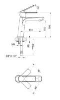 Смеситель для раковины AZARIO SEVIO (AZ-15954501) хром