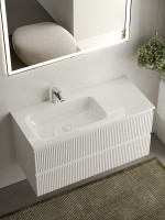Мебель для ванной комнаты Sancos Snob R 100 см, L, bianco